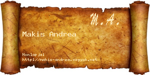Makis Andrea névjegykártya
