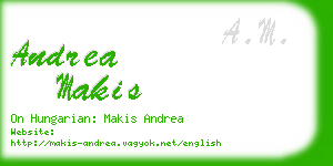 andrea makis business card